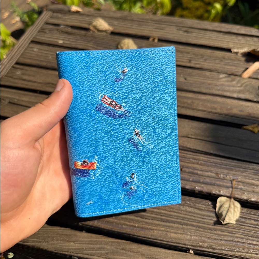 Louis Vuitton Blue Wallet with Boat Design